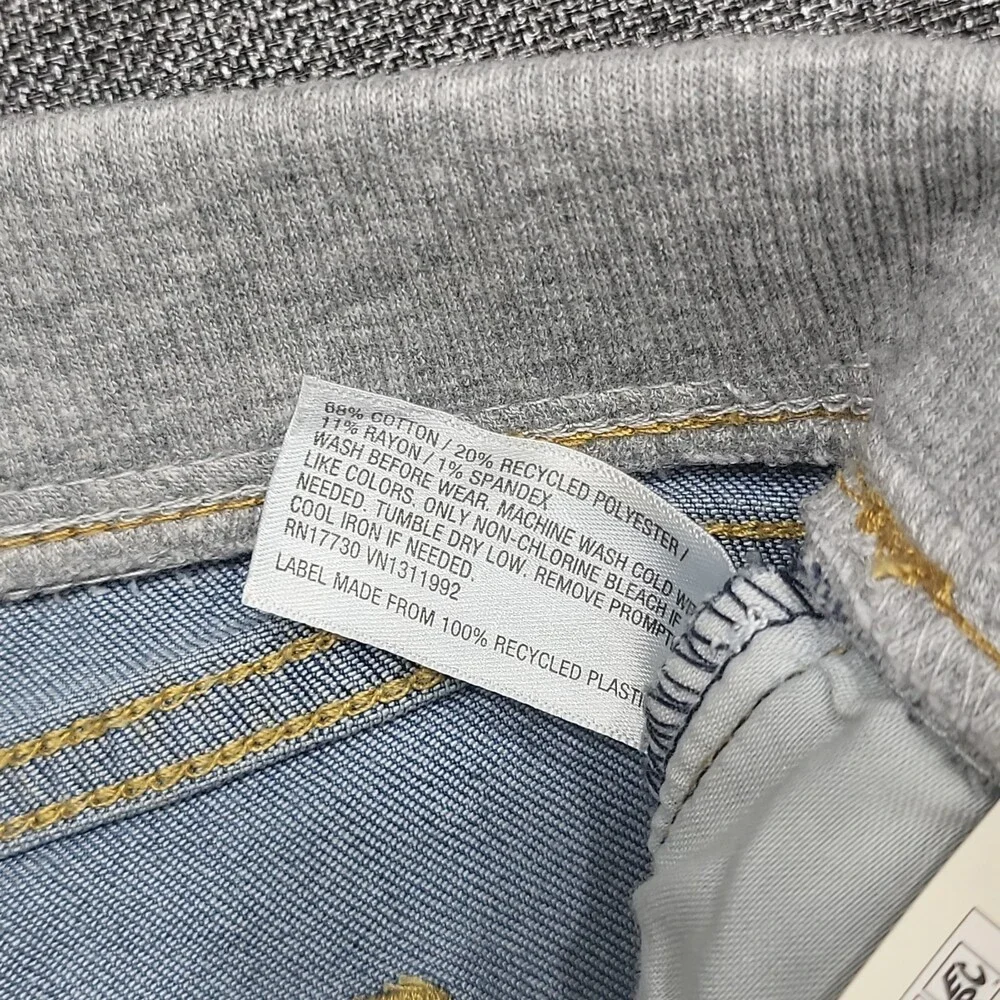 Girls Pull On Skinny Jeans - Cat & Jack Medium Wash Blue Size 18 Plus